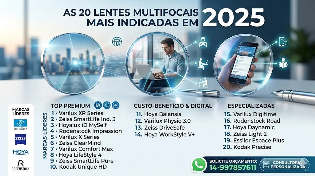 20 Lentes Multifocais Mais Indicadas em 2025