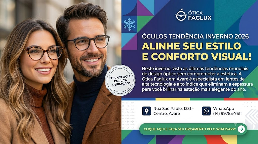 Óculos Tendência para o Inverno 2026: Alinhe Estilo e Lentes Mais Finas