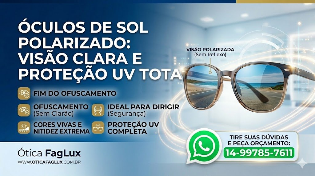 Óculos de Sol Polarizado Saiba Mais