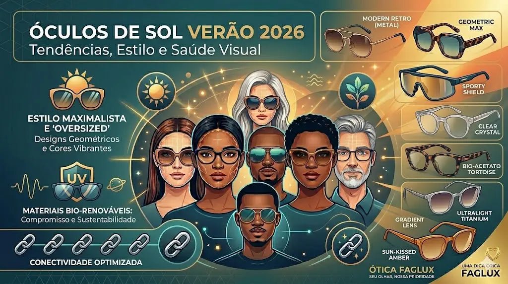 Óculos de Sol Verão 2026: Tendências que vão dominar