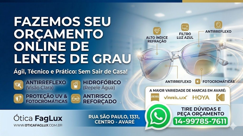 Orçamento Online de Lentes de Grau