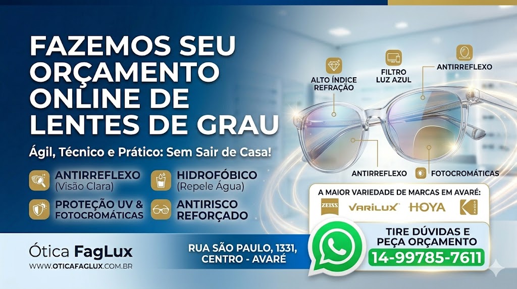 Orçamento Online de Lentes de Grau