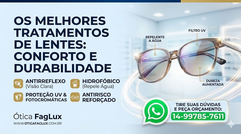 Quais são as Melhores Opções de Tratamento de Lentes para seus Óculos?