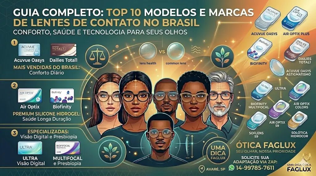 Top 10 modelos e marcas de lentes de contato no Brasil