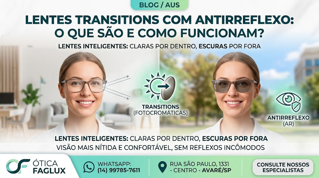 Lentes Transitions com antirreflexo: o que são e como funcionam?
