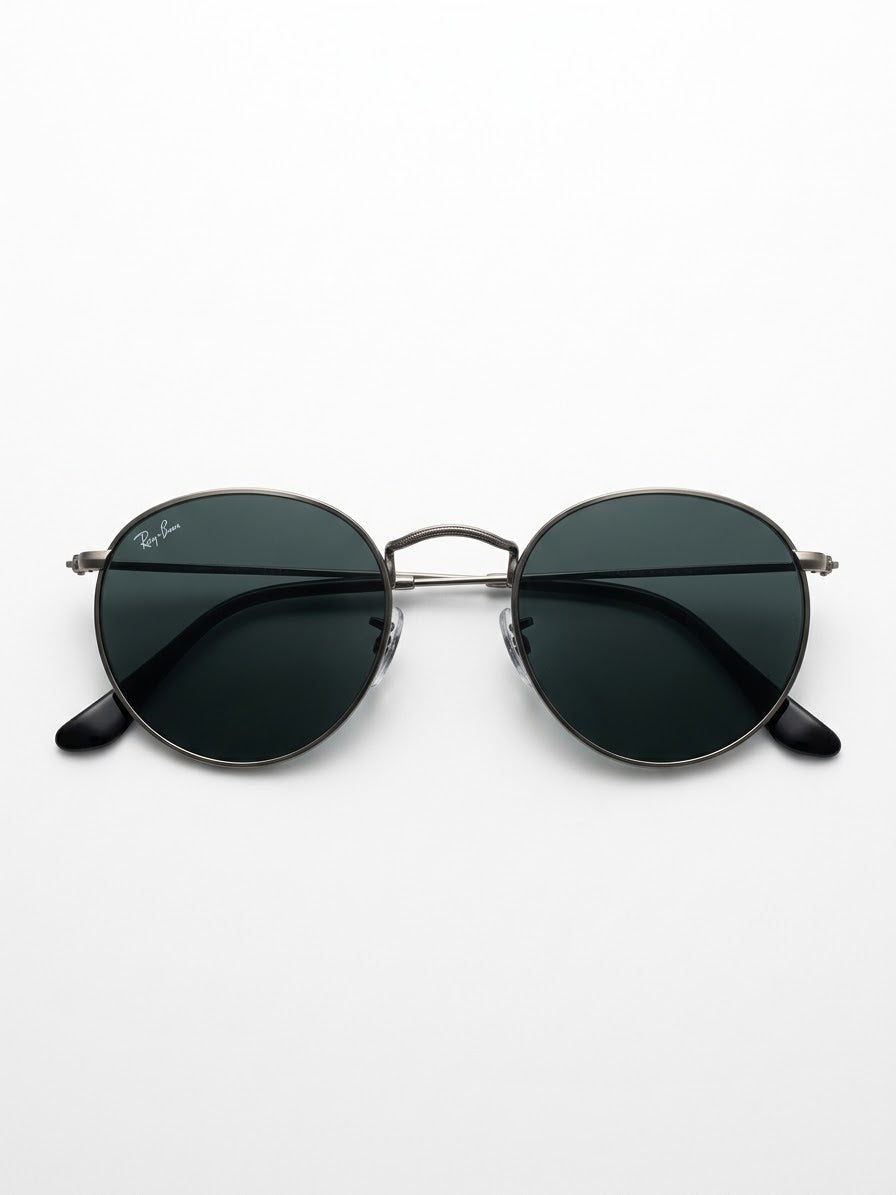 Óculos de Sol Ray-Ban RB3447 Round Metal 922981 3N Dark Grey