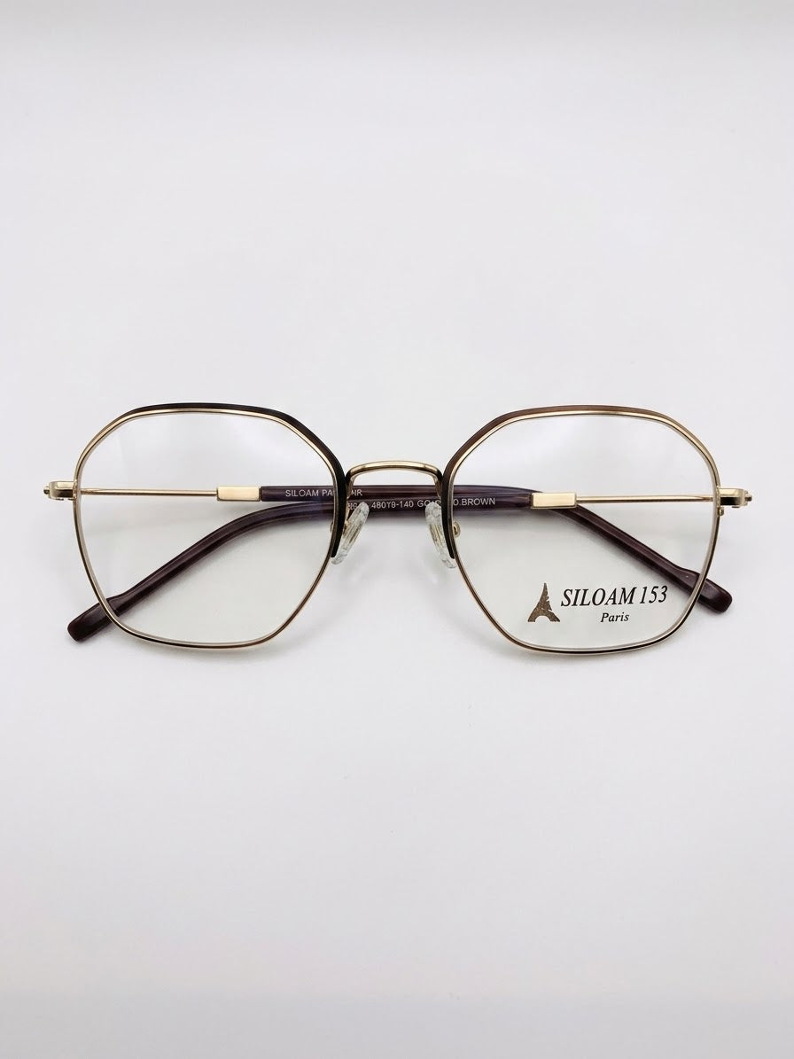 Óculos de Grau Siloam Paris 2837 49 Gold/M.D.Brown