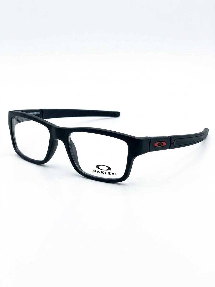 Óculos de grau Oakley Marshal oy8005-0147 satin black com armação preta e lentes de 49mm, estilo moderno e confortável