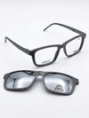 Óculos de Grau HB Switch Clip-on 0351 Matte Graphite Polarized Silver