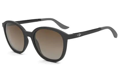 Óculos de sol Mormaii Deli M0080 ABU34 Cat.02 com armação preta e lentes escuras, modelo de óculos de sol unissex.