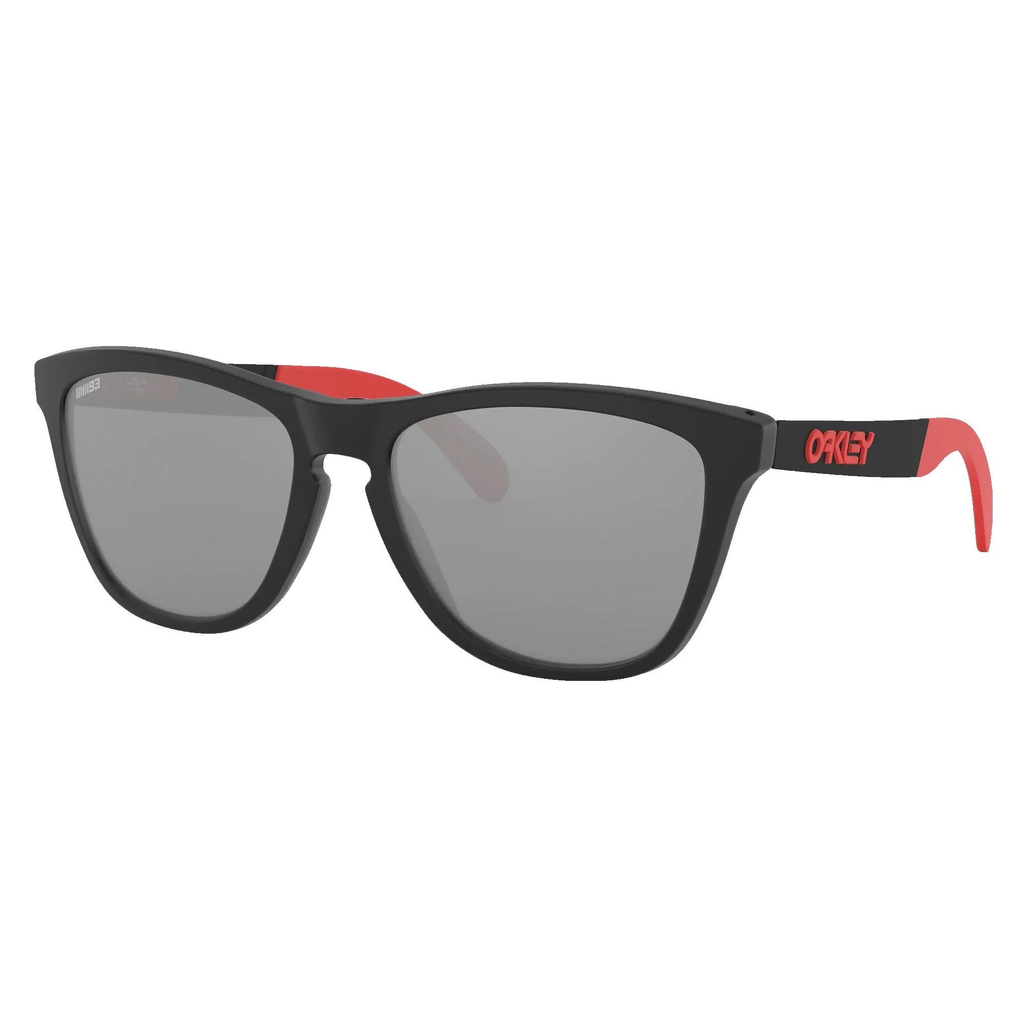 Óculos de sol Oakley Frogskins Mix Matte Black com lentes Iridium, estilo Marc Marquez, moldura resistente e design esportivo.