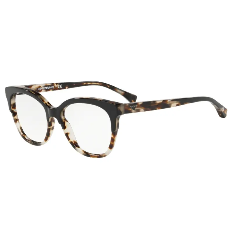 Óculos de Grau Emporio Armani EA 3136 - 5698 53 Top Black On Grey Havana Empório Armani