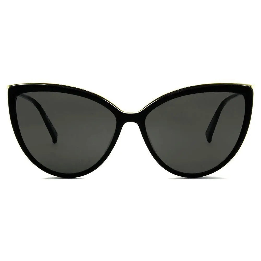 Max Mara Mm Classy Vi 807 Ir 59 Preto - Dourado/Cinza Gatinho - Ótica Vision Care