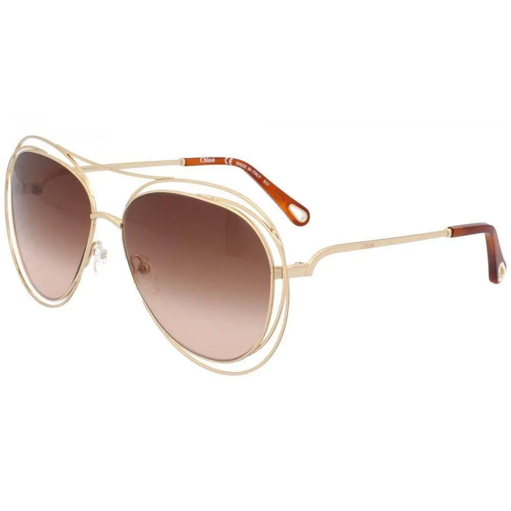 Óculos Chloé Carlina Ce134S 791 61 Dourado/Marrom - Ótica Vision Care