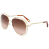 Óculos de Sol Chloé Carlina Ce134S 791 61 Dourado/Marrom