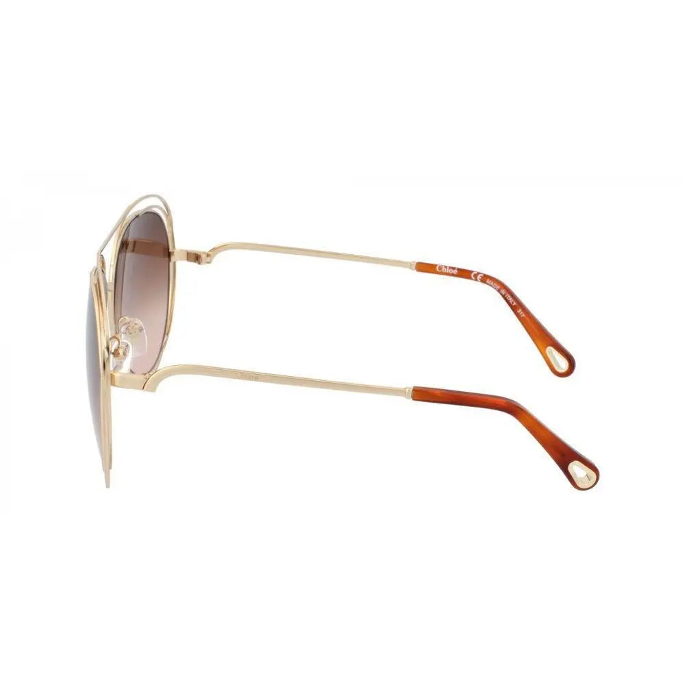 Óculos Chloé Carlina Ce134S 791 61 Dourado/Marrom - Ótica Vision Care