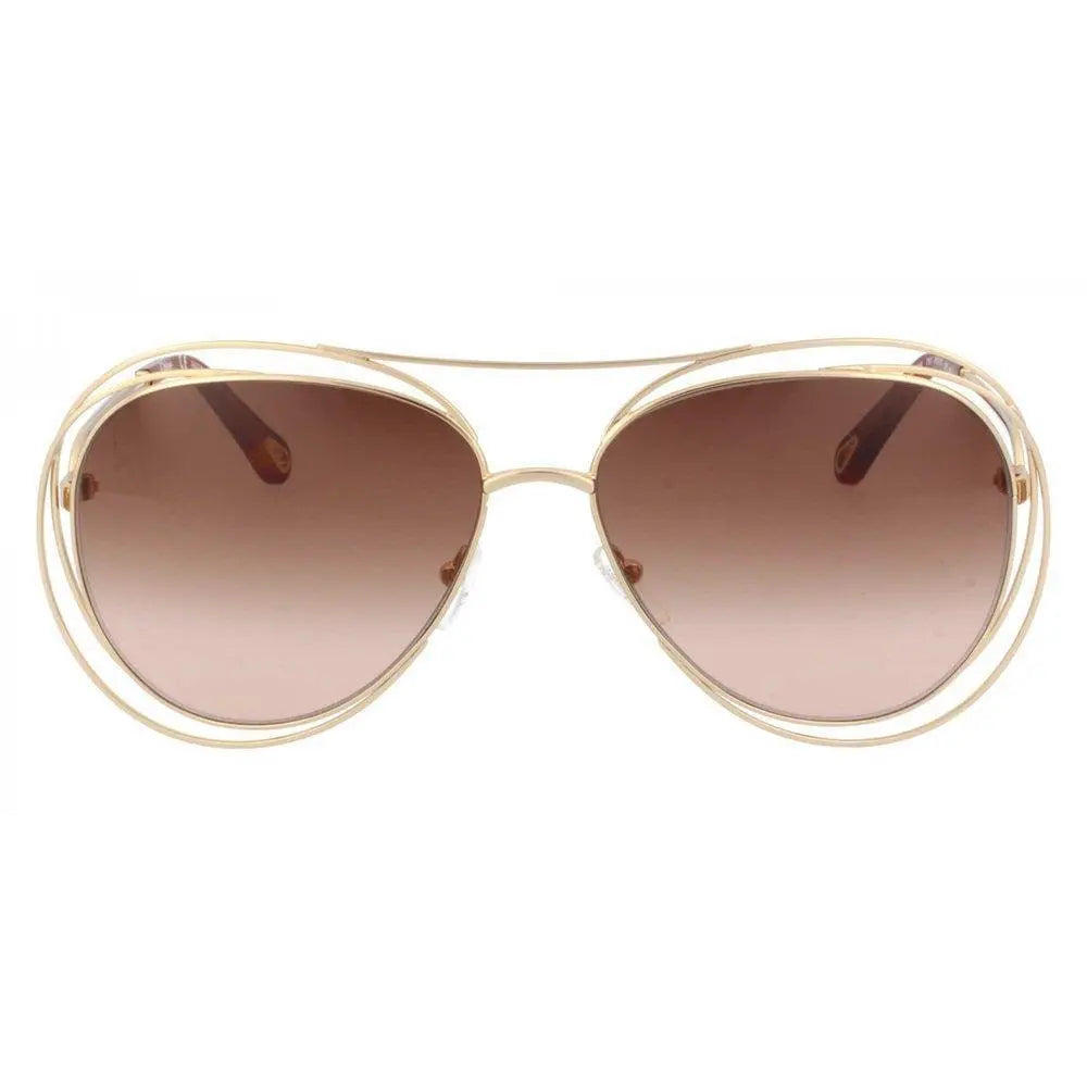 Óculos Chloé Carlina Ce134S 791 61 Dourado/Marrom - Ótica Vision Care