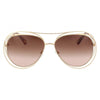 Óculos de Sol Chloé Carlina Ce134S 791 61 Dourado/Marrom