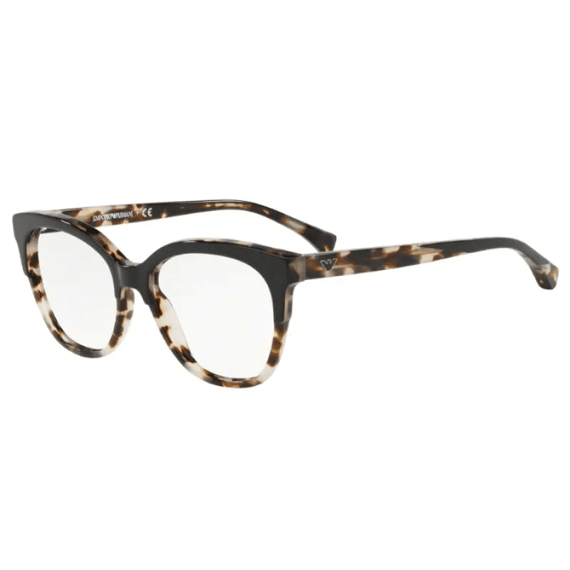 Óculos de Grau Emporio Armani EA 3136 - 5698 53 Top Black On Grey Havana - Ótica FagLux