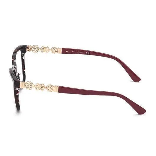 Óculos De Grau Guess Gu2832 071 52 - Vinho - Ótica Vision Care