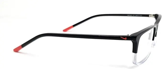 Óculos de Grau Nike 7252 017 55 - Preto/Transparente/Laranja - Ótica Vision Care