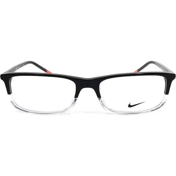 Óculos de Grau Nike 7252 017 55 - Preto/Transparente/Laranja - Ótica FagLux