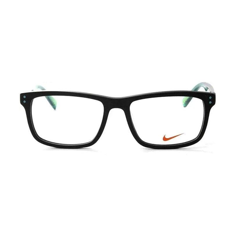 Óculos de Grau Nike Infantil 5536 001 49 - Preto/Verde Translúcido - Ótica FagLux