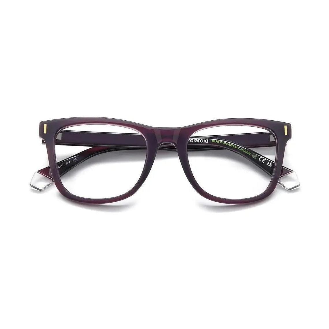 Óculos De Grau Polaroid Pld D511 B3V - Violeta 51 - Ótica FagLux