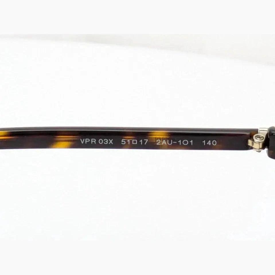 Óculos de Grau Prada VPR 03X 2AU-1O1 retangular Havana escuro 51mm - Ótica FagLux