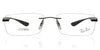 Óculos de Grau Ray-Ban Balgriff RX8724 1000 Titanio Grafite Lente Tam 56