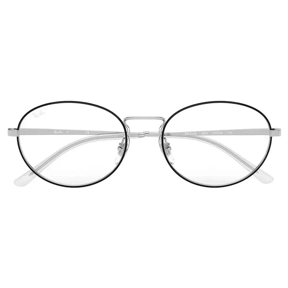 Óculos de Grau Ray-Ban RB6439 2983 54 - Preto / Prata - Ótica FagLux