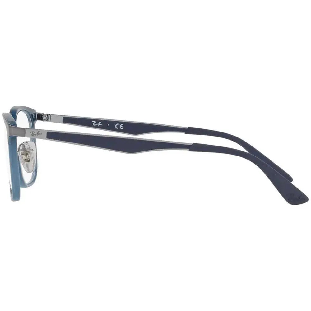 Óculos de Grau Ray - Ban RB7117 8019 52 - Azul / Prata - Ótica Vision Care