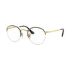 Óculos de Grau Ray-Ban Round Gaze RB3947VL 2946 51 - Preto / Dourado