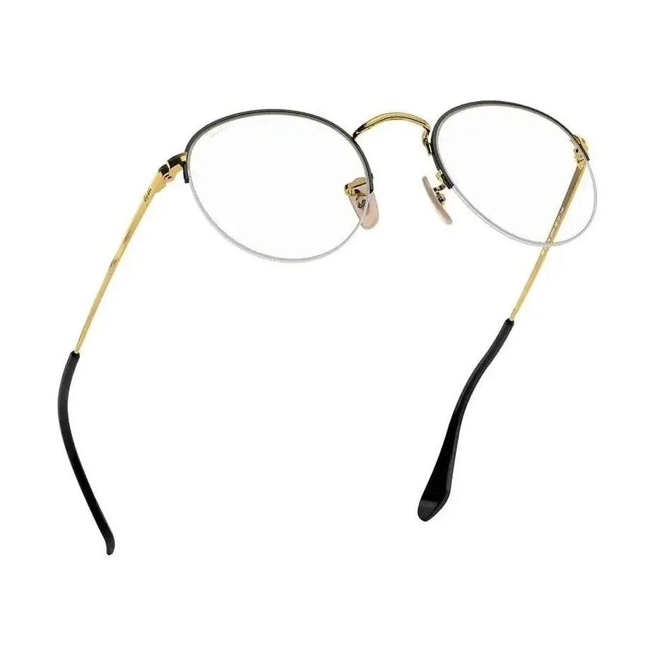 Óculos de Grau Ray-Ban Round Gaze RB3947VL 2946 51 - Preto / Dourado - Ótica FagLux