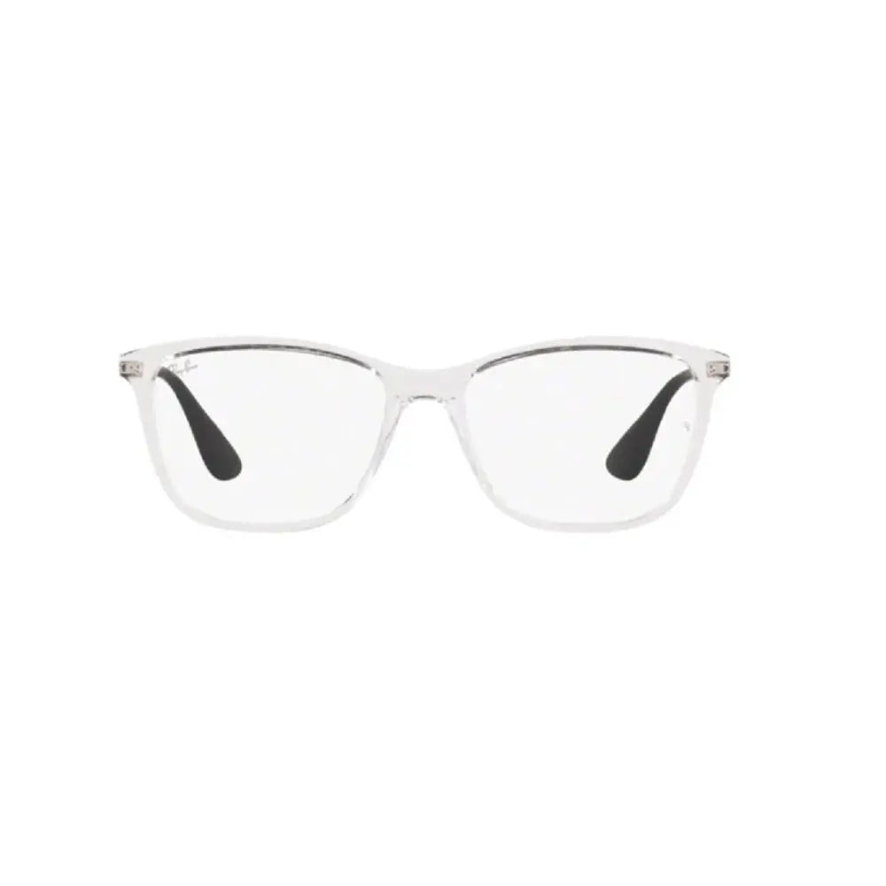 Óculos de grau Ray-Ban Rx7135 5929 com armação dourada e lentes transparentes, modelo elegante e clássico.
