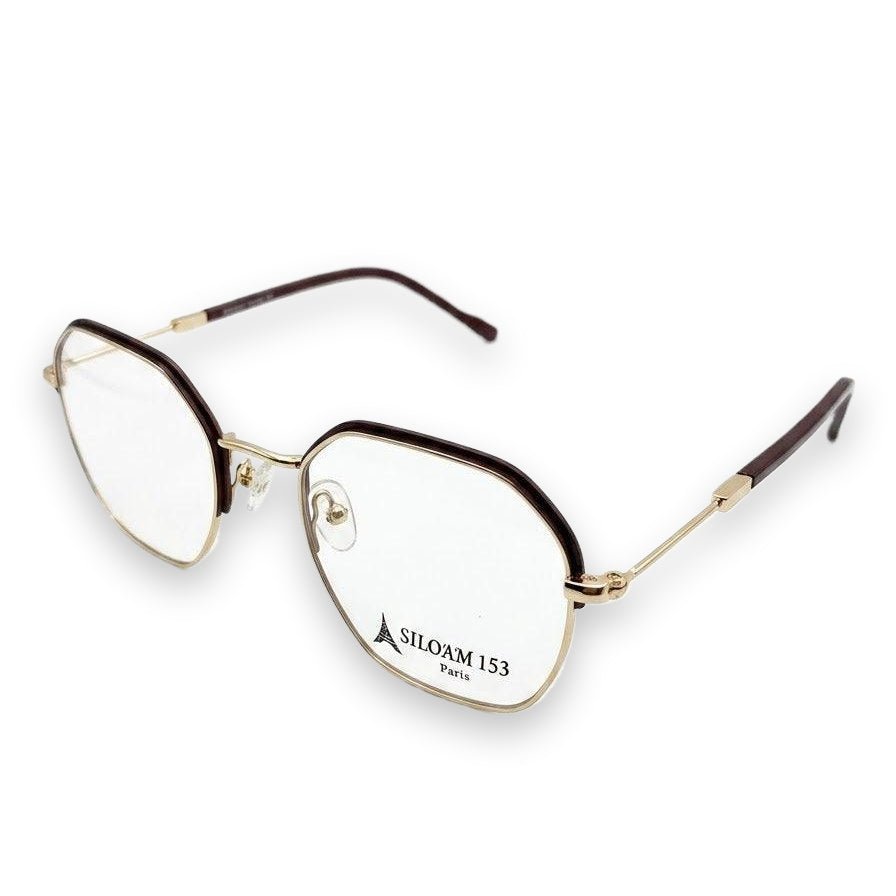 Óculos de Grau Siloam Paris 2837 49 Gold/M.D.Brown - Ótica FagLux