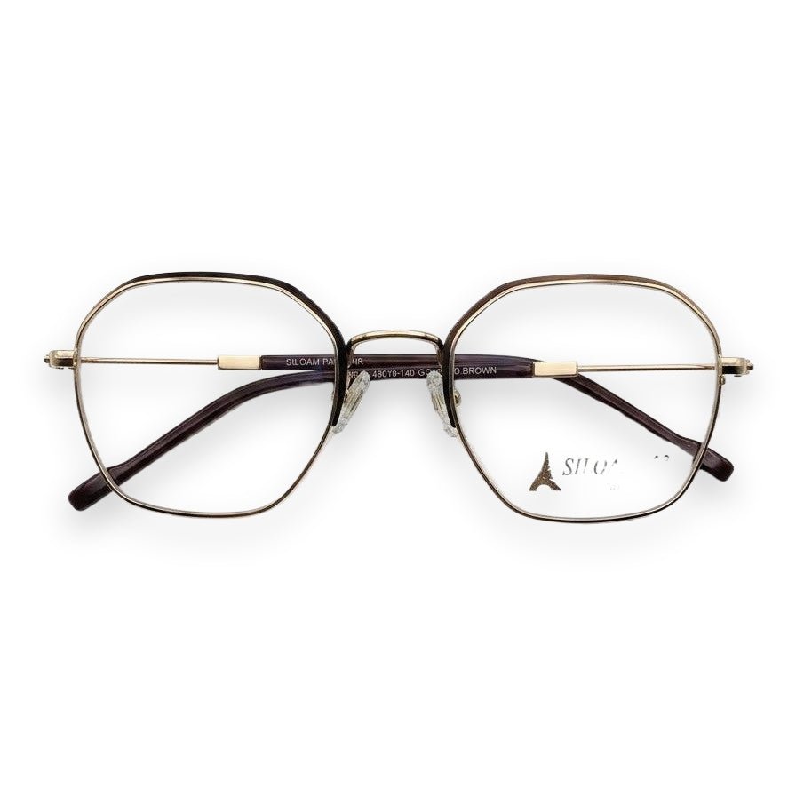 Óculos de Grau Siloam Paris 2837 49 Gold/M.D.Brown - Ótica FagLux