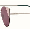 Óculos de Sol Fendi Lei Ff0190/S 010 0M 57 Rosa prateado/Lilás