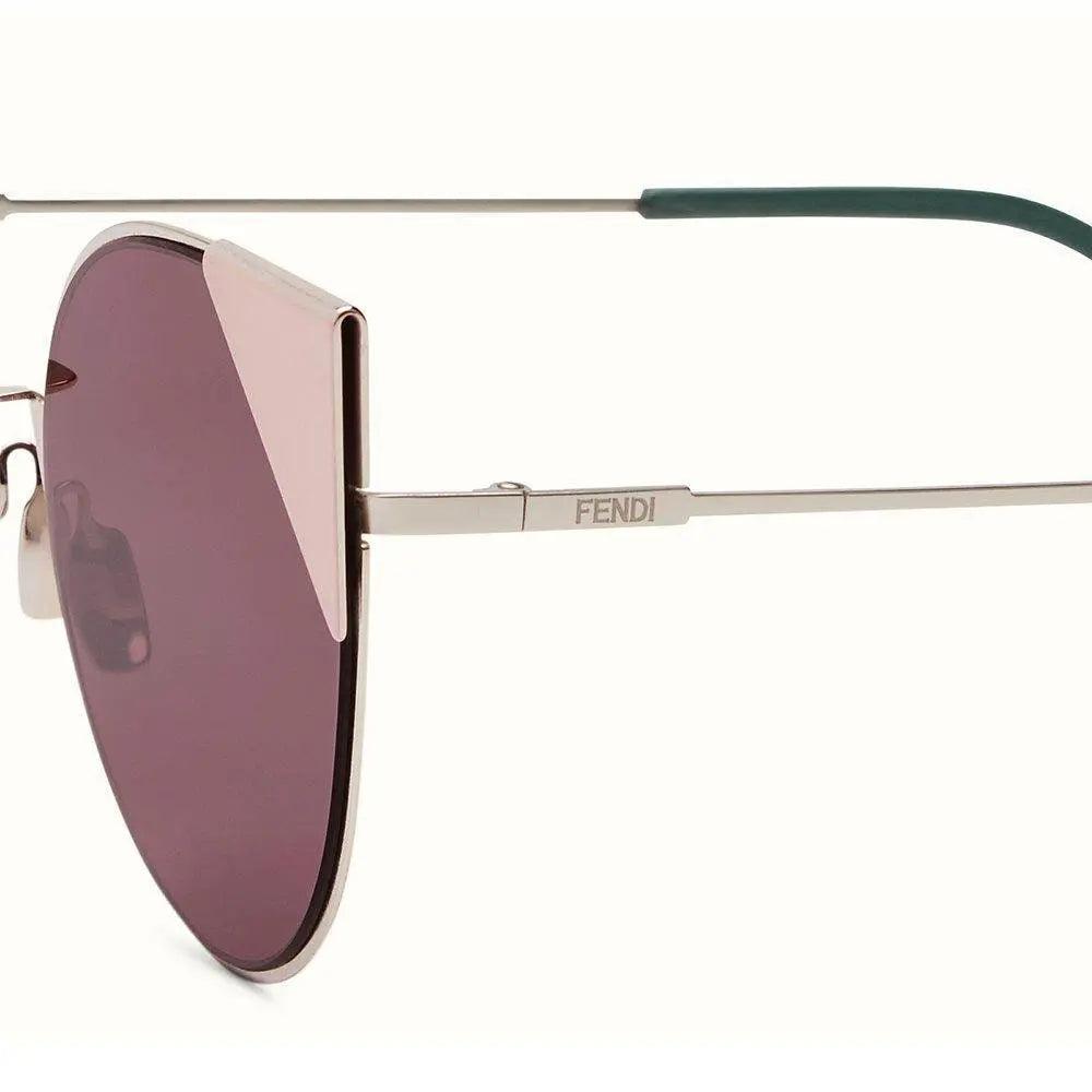 Óculos de Sol Fendi Lei Ff0190/S 010 0M 57 Rosa prateado/Lilás - Ótica FagLux