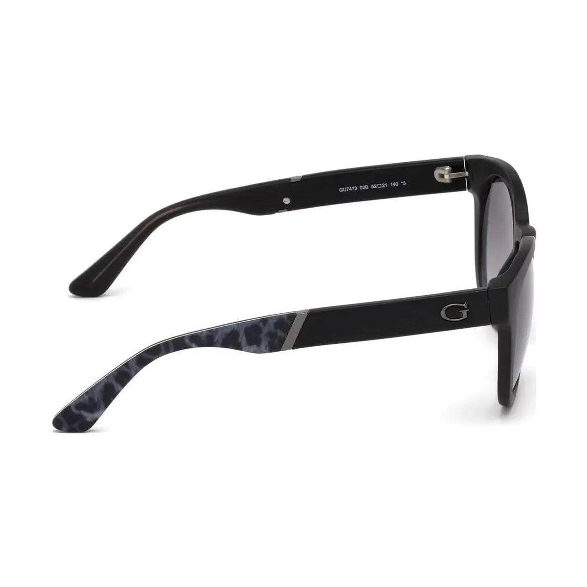 Óculos de Sol Guess Gu7473 02B 52 Preto Fosco/Cinza Gradiente - Ótica FagLux