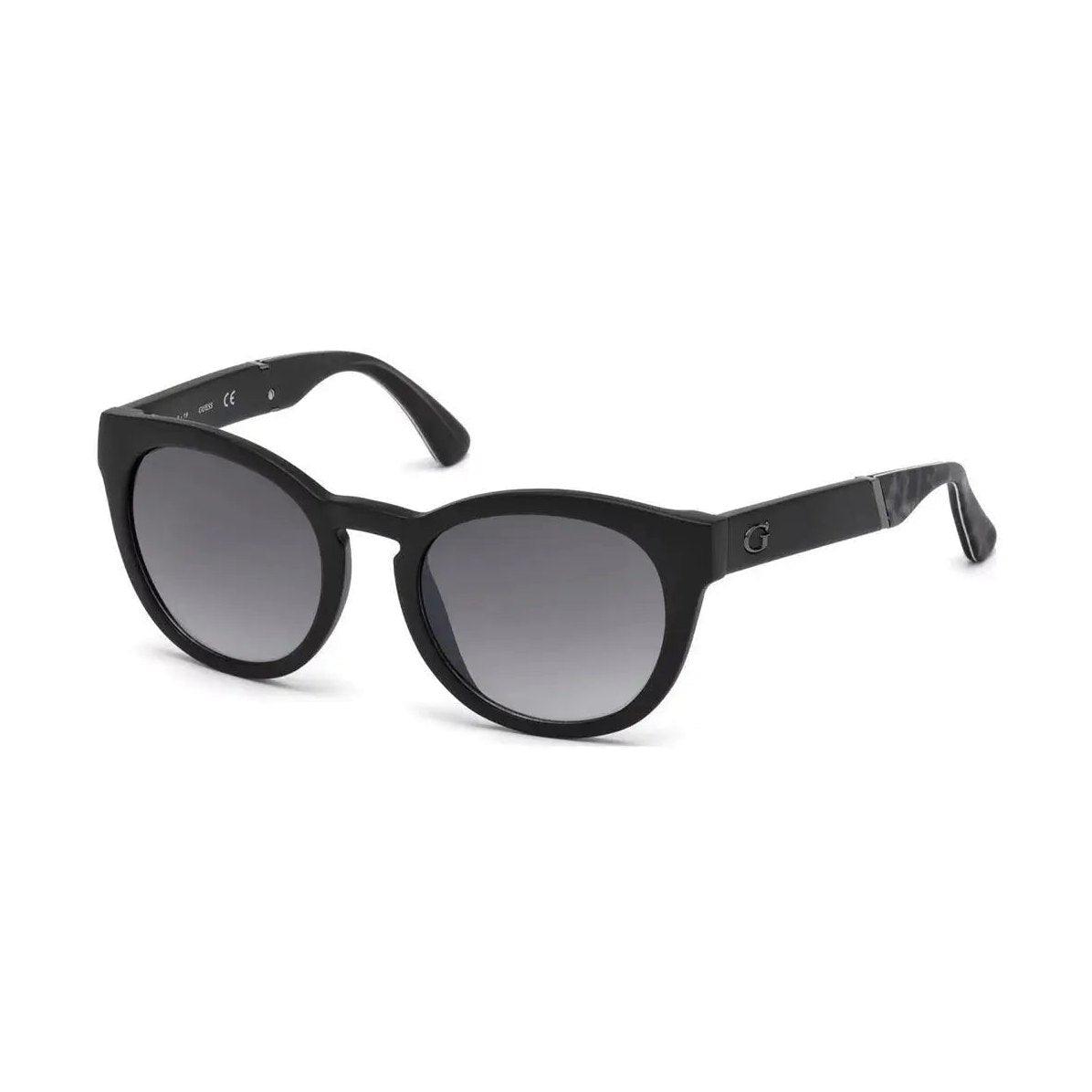 Óculos de Sol Guess Gu7473 02B 52 Preto Fosco/Cinza Gradiente - Ótica FagLux