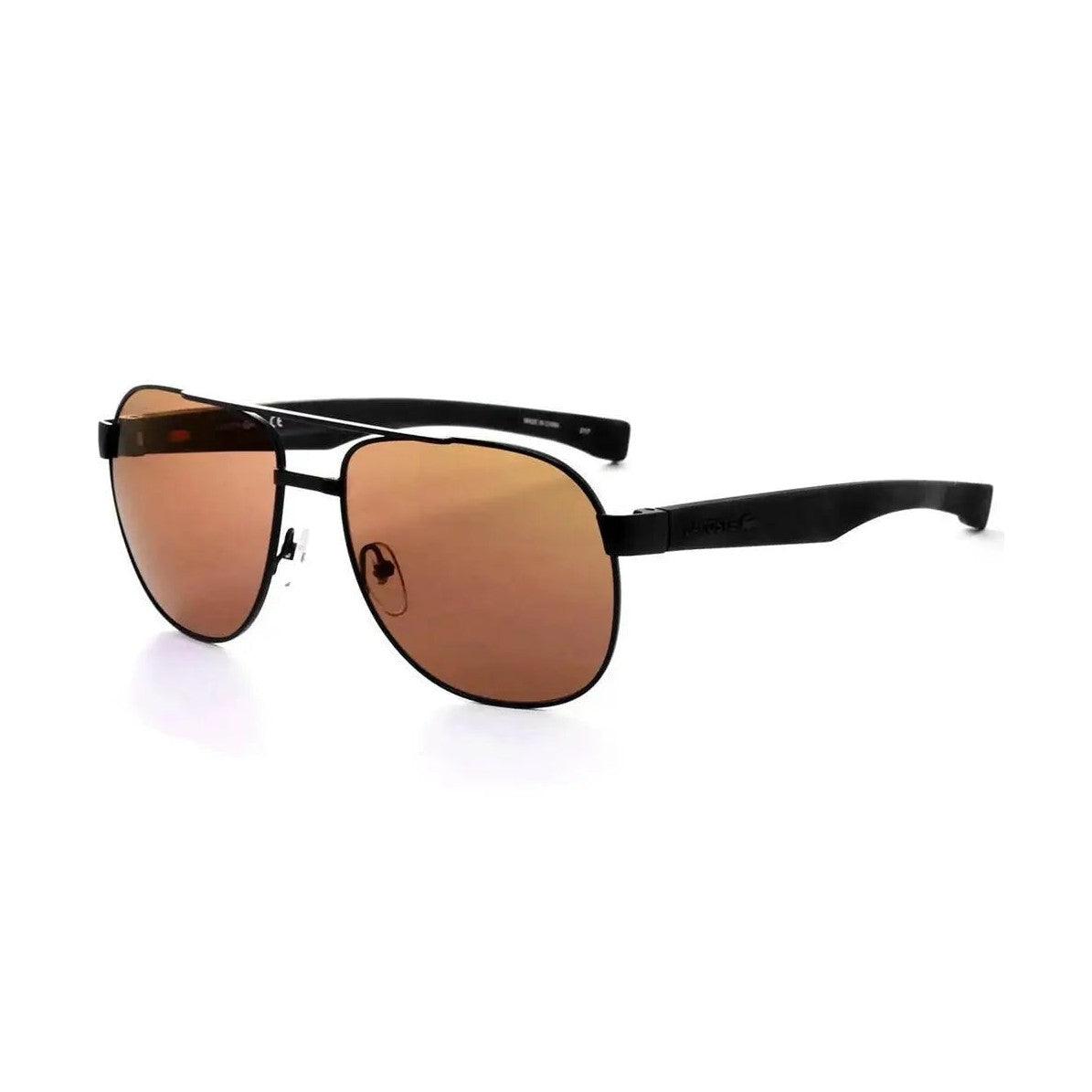Óculos de Sol Lacoste L186S 001 57 Preto/Marrom - Ótica FagLux