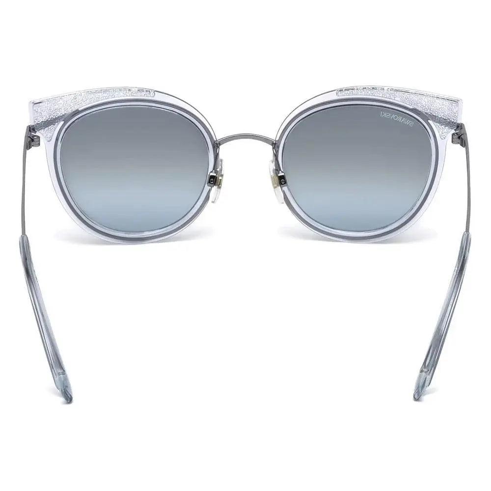 Óculos de Sol Swarovski Sk0169/S 84X 50 Prata Azul Claro - Ótica FagLux
