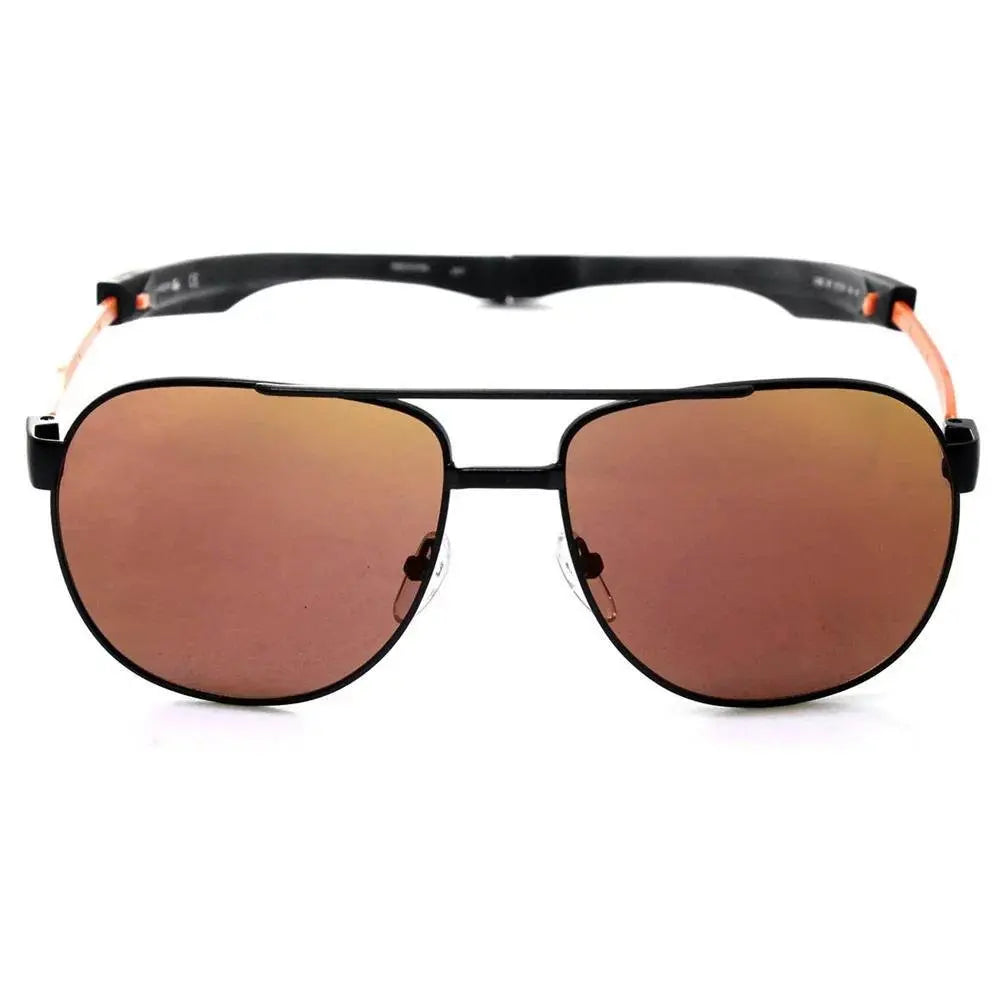 Óculos Lacoste L186S 001 57 Preto/Marrom - Ótica Vision Care