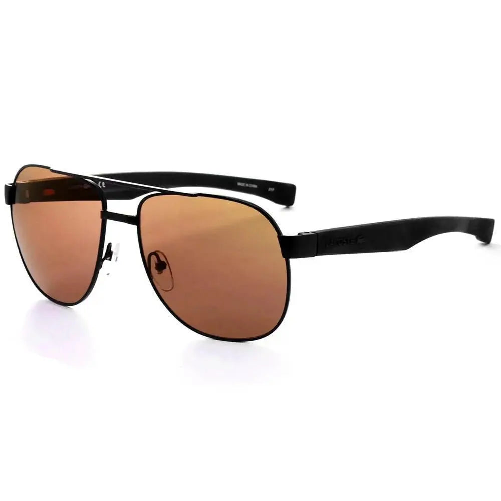 Óculos Lacoste L186S 001 57 Preto/Marrom - Ótica Vision Care