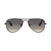 Óculos Solar Ray Ban Junior Aviador Rb9506s 220/11 52 Preto Brilho Lente Cinza Degradê