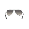 Óculos Solar Ray Ban Junior Aviador Rb9506s 220/11 52 Preto Brilho Lente Cinza Degradê