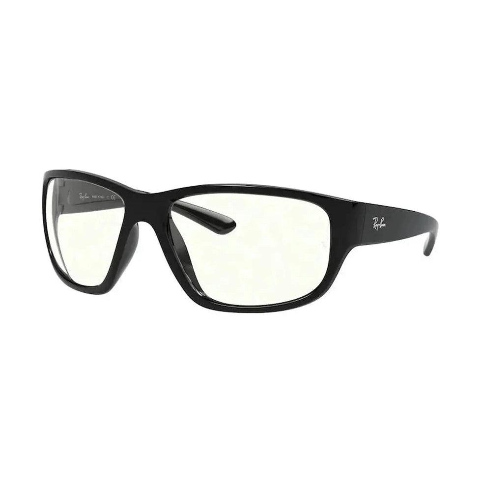 Óculos Solar Ray-Ban Rb4300 601/B5 63 Preto Brilho Lente Transparente - Ótica FagLux