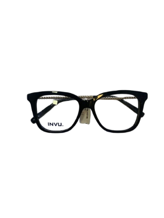 Óculos de grau INVU IB42404 A com armação em acetato, lente 52mm, estilo moderno e confortável, visto de frente